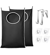 KEEPJOY XL 2-Pack Door Hanging Laundry Hamper, Size 36.5X22.5 Inch Door Hamper Bag with Large Ope...