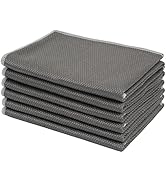 SINLAND Microfiber Glass Cleaning Cloth Lint Free Polishing Towels for Quick Drying Window Glass ...