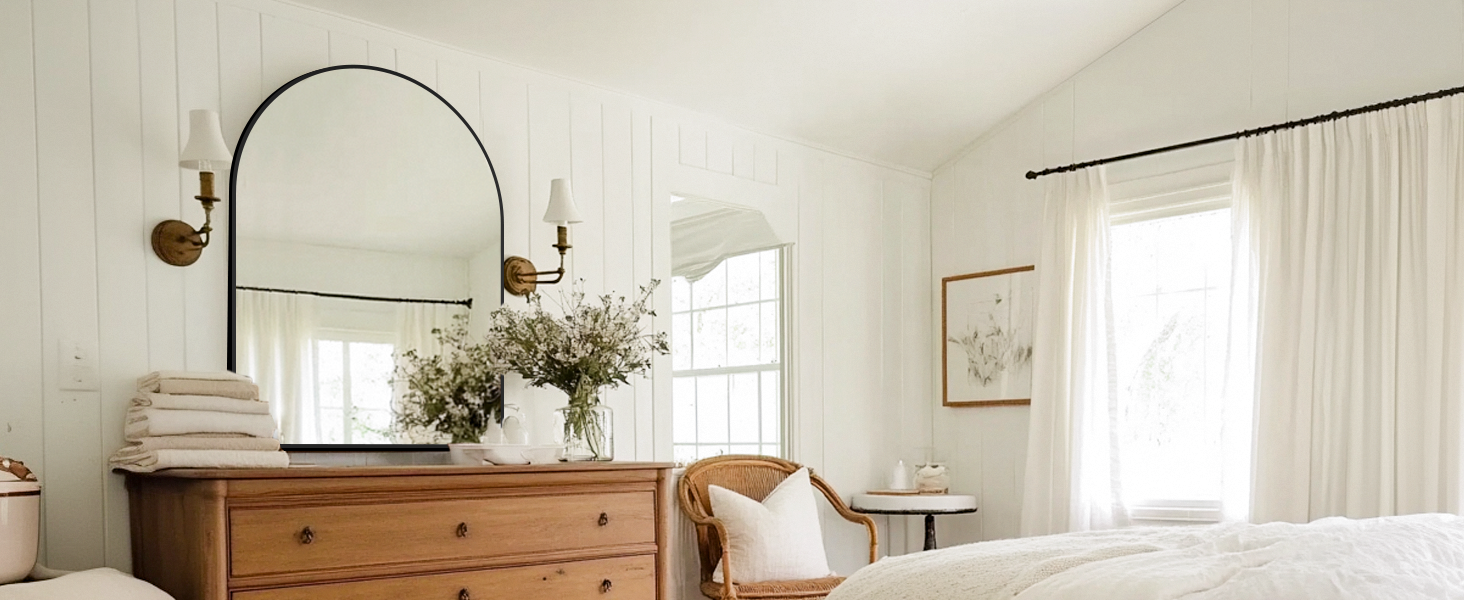 arched bathroom mirror