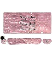 ToLuLu Desk Mat, Gaming Mouse Pad Wrist Support 4in1 Set, XXL Large Mousepad + Keyboard Wrist Res...