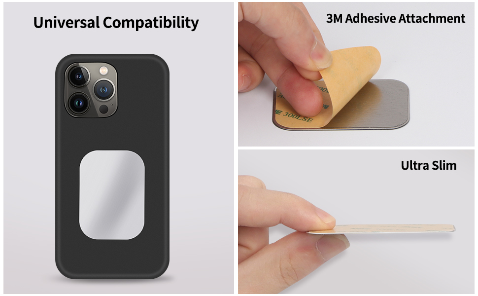 ultra slim metal plates silver