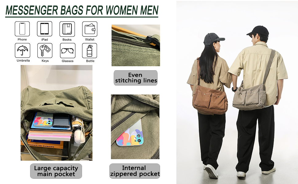messenger bags for women men