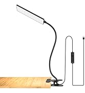 LED Desk Lamp, RAOYI 5W USB Clip on Light Eye-Caring Reading Clamp Table Lamp with 48 LEDs Flexib...