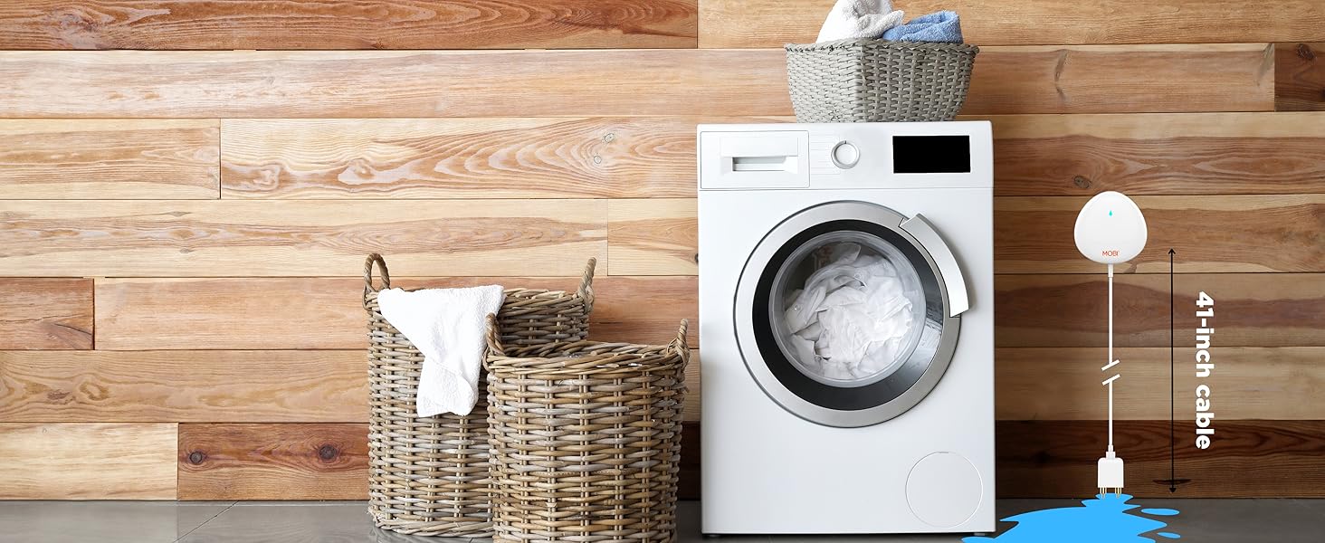 MOBI Smart Home 2.4GHz WiFi Water Leak Sensor, Water Sensor, Water Detector Alarm 