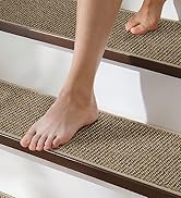 BEQHAUSE Stair Treads for Wooden Steps 28inX9in, Carpet Stair Treads Non Slip Indoor, Machine Was...