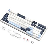ATTACK SHARK K8 Wireless Mechanical Keyboard, Trip-Mode BT5.0/2.4G/Wired Gaming Keyboard 100 Keys...