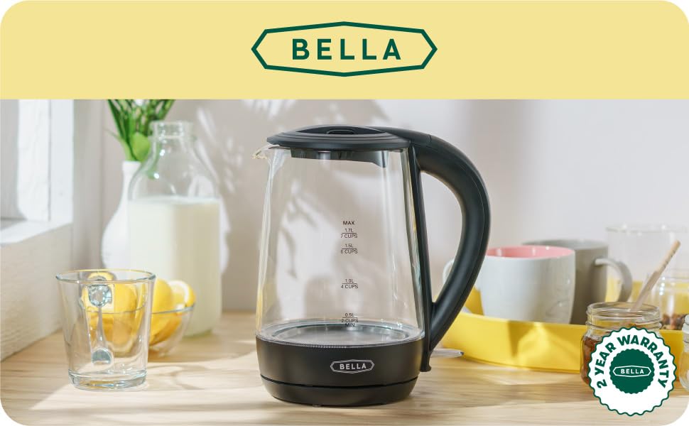 Bella 1.7 Liter Glass Electric Kettle