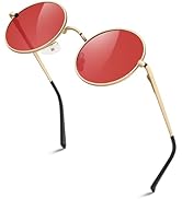 Sunier Round Sunglasses Men Womens Shades Polarized Retro Circle UV400 Sun Glasses