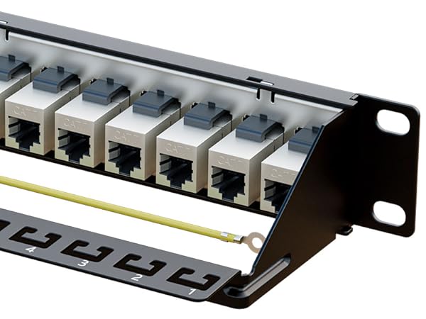 Through Coupler 1U Cat7 Patch Panel