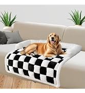 Fuzzy Pet Couch Covers for Sofa, Cozy Puppy Dog Bed Covers for Furniture Protector, Non-Slip Fluf...