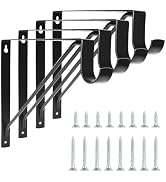 KOVOSCH 4 Pack Heavy Duty Closet Shelf &amp; Rod Brackets, Wall Mounted Closet Shelf Brackets, 11 x 1...