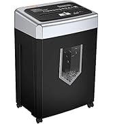 Bonsaii 15-Sheet Office Paper Shredder, 40 Mins Heavy Duty Shredder for Home Office, Crosscut Shr...