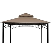 JANCANOPY Replacement Canopy roof Cover for Target Madaga Gazebo Model L-GZ136PST, (Khaki)