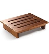 Tinamo One Step Stool for Adults 3.5" - Wooden Step Stools for Bed - 550lbs Safety Stepping Stool...