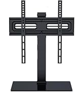 Ekisemio TV Stand for 32-70 Inch, Height Adjustable TV Stands, TV Base Stand with Tempered Glass ...