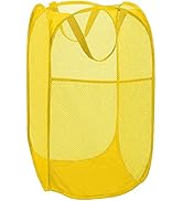 BATTOO Deluxe Strong Mesh Pop up Laundry Hamper Basket with Side Pocket for Laundry Room, Bathroo...