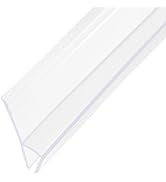 uxcell Shower Door Side Seal, WidenH-Type Shower Door Sweep for 1/4" Glass 130" Long Silicone Fra...