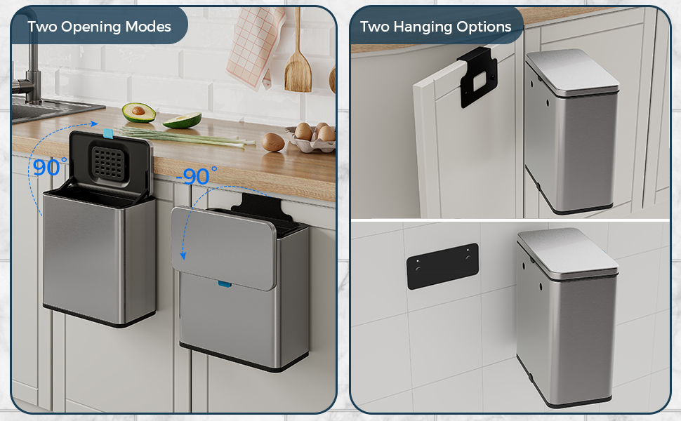wall mount trash can