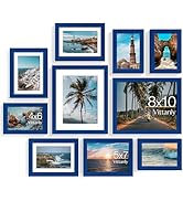 Vittanly 10 Pack Picture Frames Collage Wall Decor, Gallery Frame Set for Wall Mounting or Tablet...