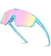 Laocalo Youth Sports Baseball Sunglasses Lightweight Kids Polarized Sunglasses Softball Cycling f...