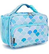 FlowFly Kids Lunch box with buckle Insulated Cooler Back to School Thermal Meal Tote Kit for Girl...