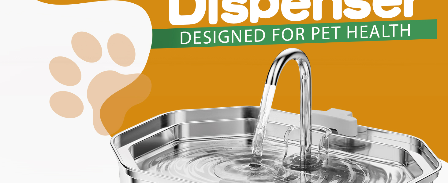 cat water fountain stainless steel 