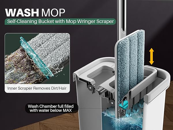 mop and bucket with wringer set for home