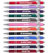 Actsun Funny Pens, 12 Pcs Pens Fine Point Smooth Writing Pens, Inspirational Ballpoint Pens with ...