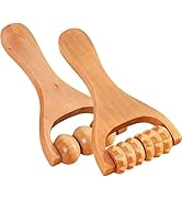 Healvian 2PCS Wooden Massage Rollers Wood Therapy Massage Tools Neck Roller Massager Wooden Trigg...