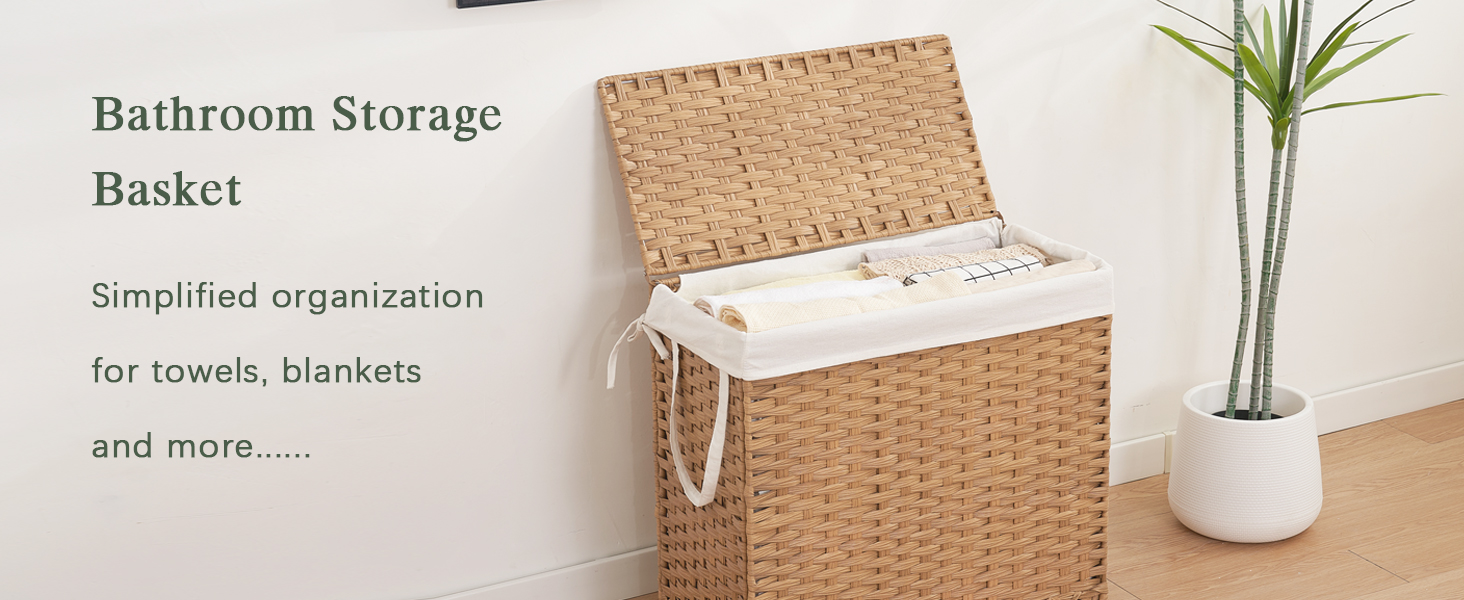 Laundry Hamper with Lid Laundry Basket 132 L