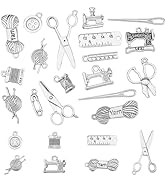 DICOSMETIC 76Pcs Sewing Tool Charm Alloy Sewing Charms Sew Machine Charms Tibeten Anqique Silver ...
