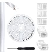 RGBZONE 32.8ft 5 Pin RGBW Extension Cable Wire and 5 Pack 5 Pin RGBW LED Light Strip Connectors S...