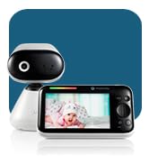 Motorola video baby monitor with 2 cameras two cameras baby cam with video and audio parent monitor