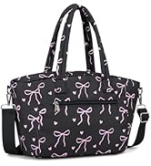 LOIDOU Lunch Box for Women Girls Insulated Lunch Bag Large Lunch Tote Bag, Black Bow Tie Lunch Bag