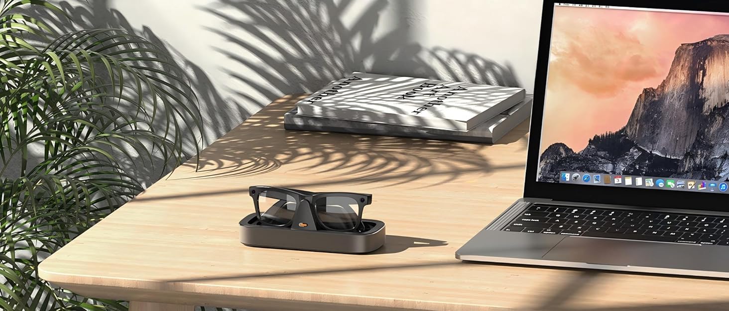 Background lifestyle image showing a clean, organized modern workspace.