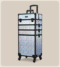 BYOOTIQUE Rolling Makeup Case 4in1 Cosmetology case on wheels Makeup Artist
