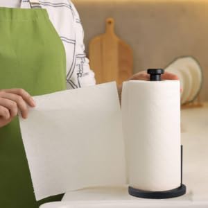 premium quality paper towel rack, space-saving paper towel organizer sturdy base paper towel holder
