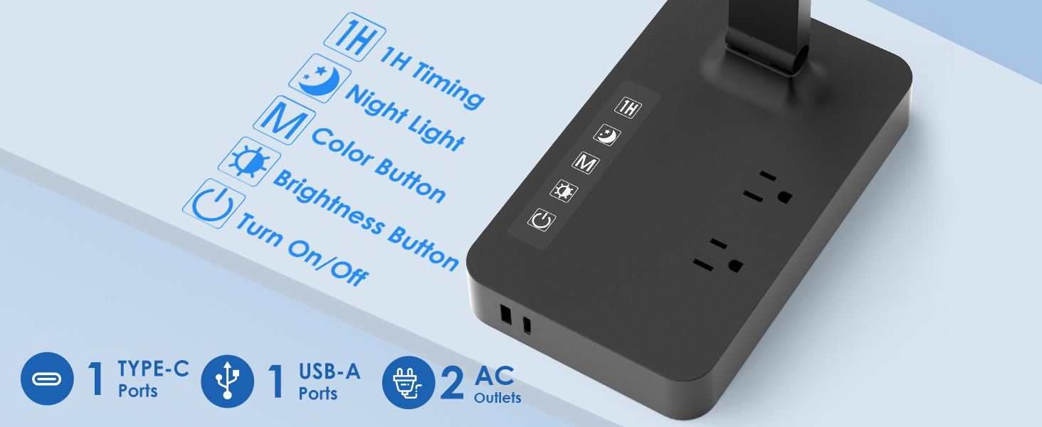 desk lamp with charging port