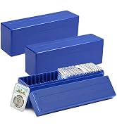 Coin Slab Storage Boxes, 3 Packs Coin Holder Organizer Boxes with 20 Slots, Plastic Coin Storage ...