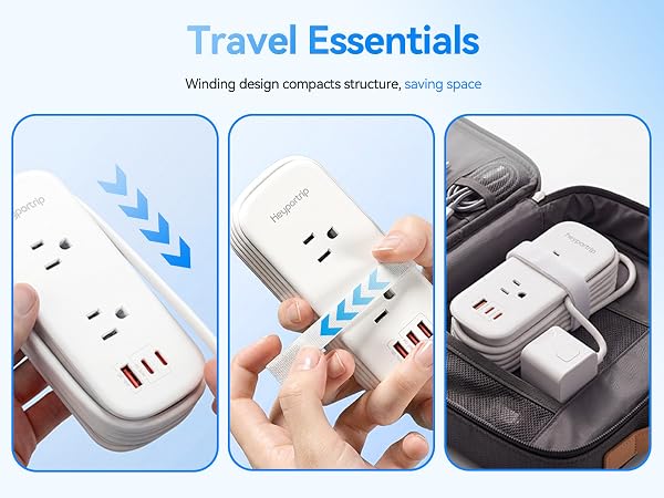 Travel EssentialsWinding design compacts structure, saving space