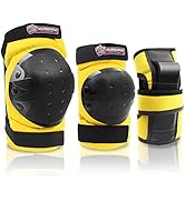 Adult/Kids Knee Pad Elbow Pads Wrist Pads Youth Protective Gear Set for Skateboarding Cycling Ska...