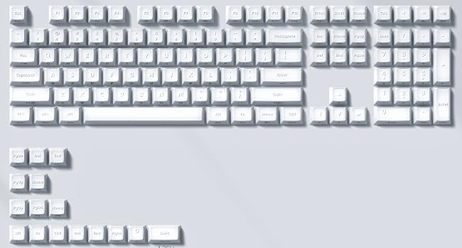 Womier Keycaps - Jelly Keycaps White 60 65 75 100 Percent,