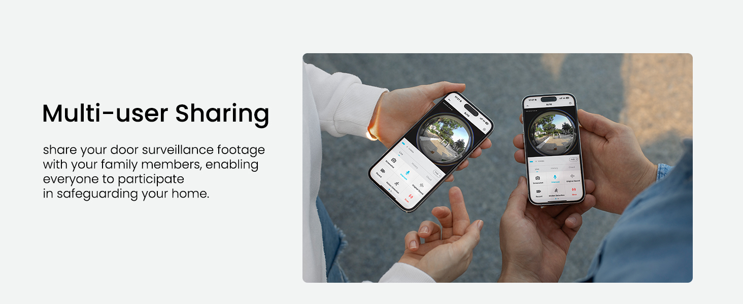 Grant access to family members. Everyone can view, talk, and receive alerts from one doorbell.