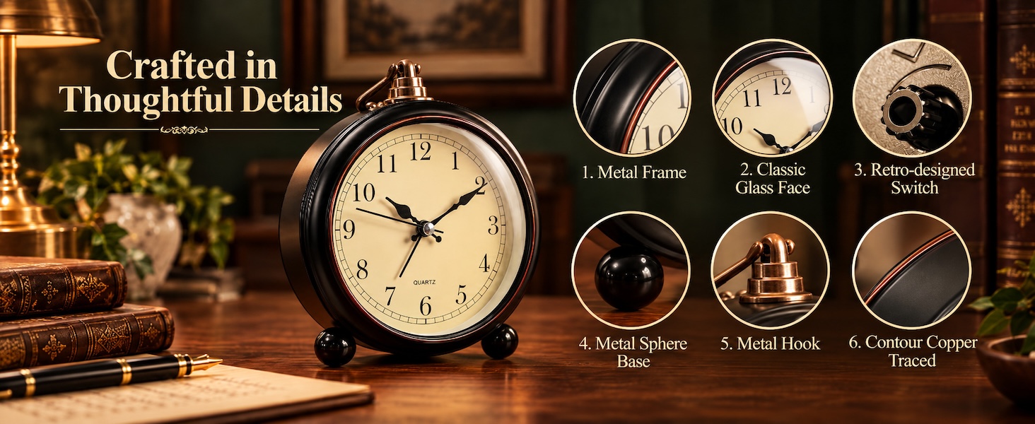 retro analog alarm clock
