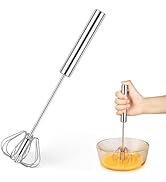 Stainless Steel Semi-Automatic Egg Whisk Hand Push Rotary Whisk Hand Push Mixer Stirrer for Blend...