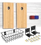 JOZDAUP Cornhole Boards Holder Set, 2 Pack Hooks for Hanging Cornhole Board and Cornhole Sandbags...