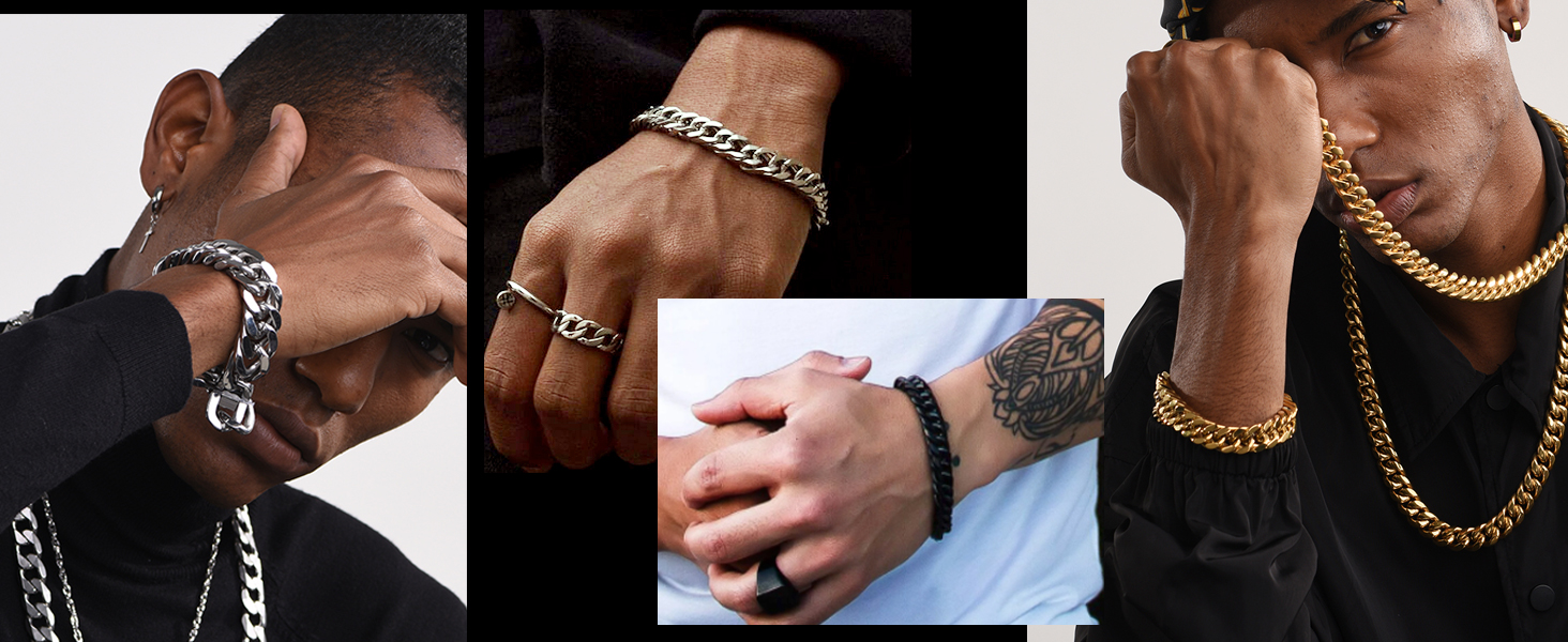 men chain bracelet cuban bracelet
