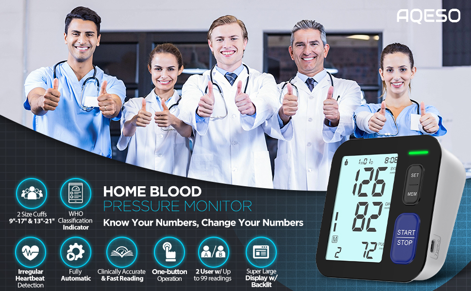 Blood Pressure Machine 2 Size Cuffs U87E