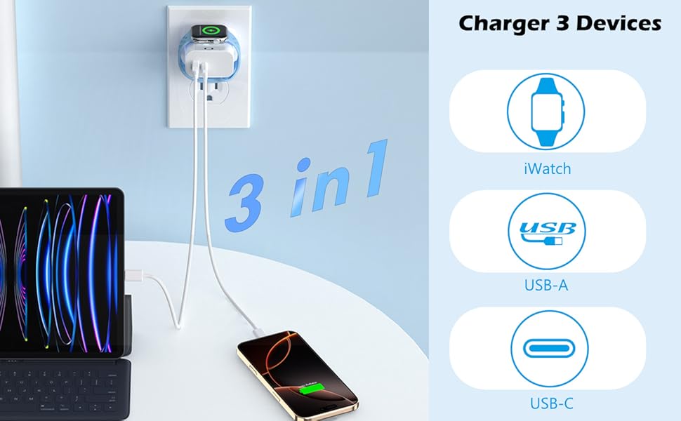 3 IN 1 Multi Port Fast Charger