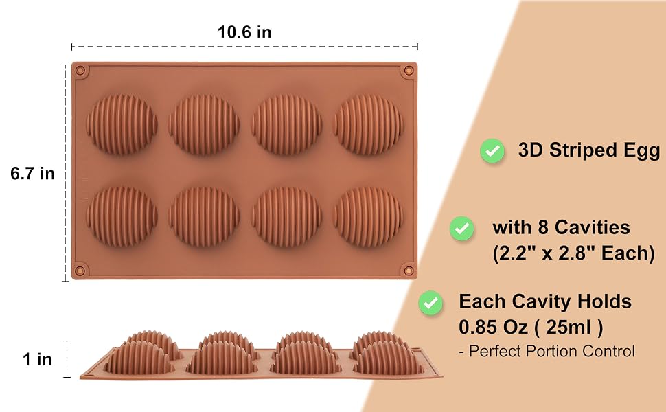 8-Cavity Non-stick Novelty Cake Decorating Pans for Entertaining